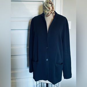 Gently loved J.Crew two button knit black blazer, XXL*